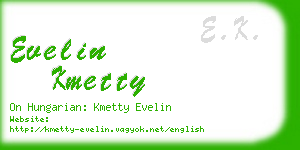 evelin kmetty business card